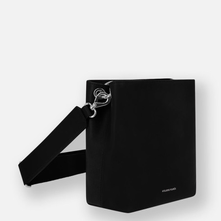 Ateliers Fourès Alceste Mini Bucket Bag with Shoulder Strap H600 Black