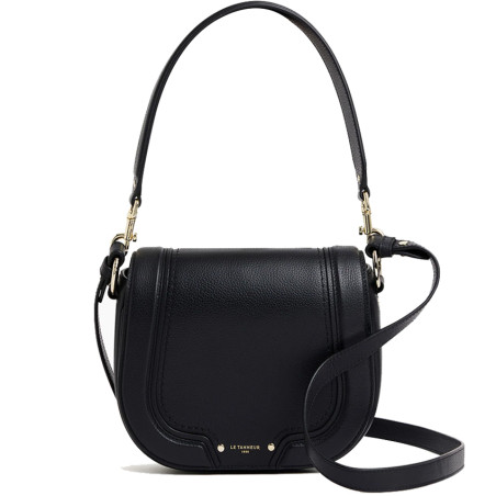 Le Tanneur Ella Shoulder Bag in Grain Leather Black