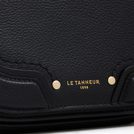 Le Tanneur Ella Shoulder Bag in Grain Leather Black