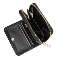 Chabrand Compact Grained Wallet 11328 By-Chabrand Black