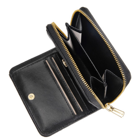 Chabrand Compact Grained Wallet 11328 By-Chabrand Black