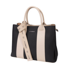 Chabrand Handbag La Fidéle Canvas Margaux 12625 Black