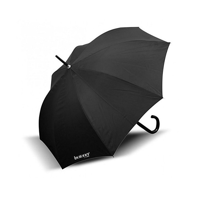 Isotoner Parapluie Canne Noir