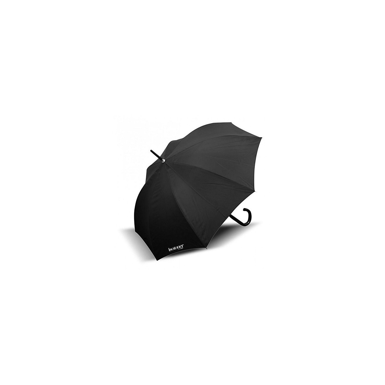 Isotoner Parapluie Canne Noir