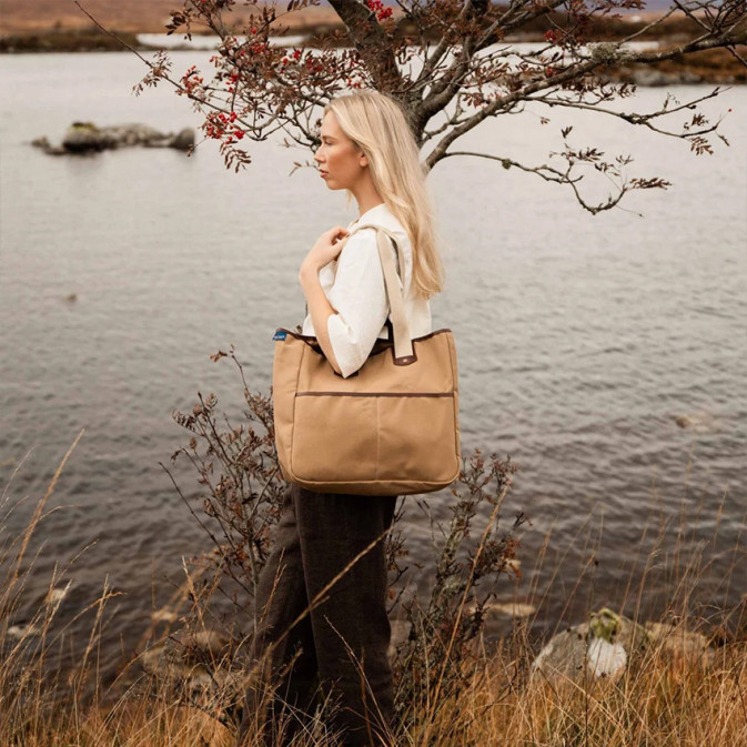 Bleu de Chauffe Musette Tote Bag Leather and Canvas Meline Camel bm