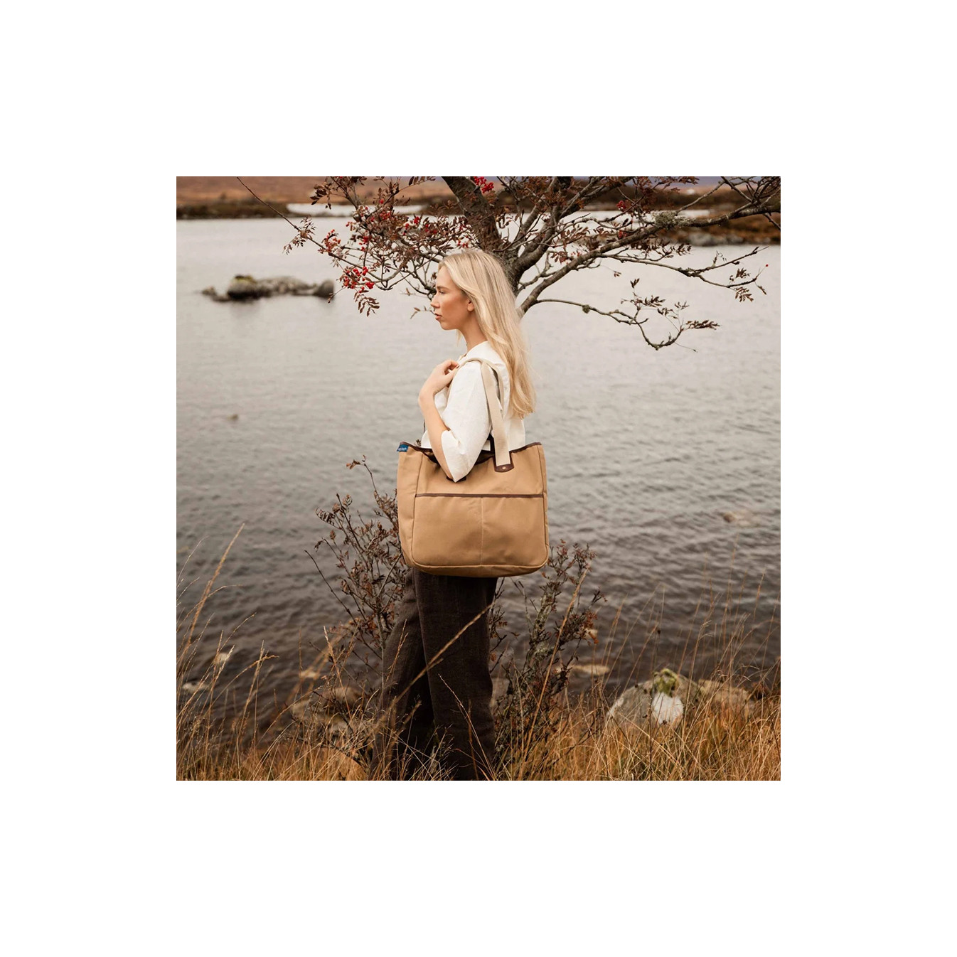 Bleu de Chauffe Musette Tote Bag Leather and Canvas Meline Camel bm