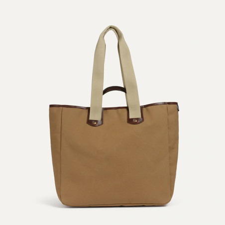 Bleu de Chauffe Musette Tote Bag Leather and Canvas Meline Camel bm