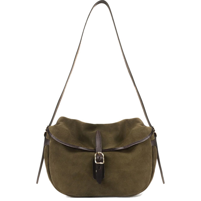 Bleu de Chauffe Demi Lune Margot Velvet Musc Drawstring Bag