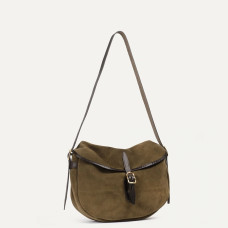 Bleu de Chauffe Demi Lune Margot Velvet Musc Drawstring Bag