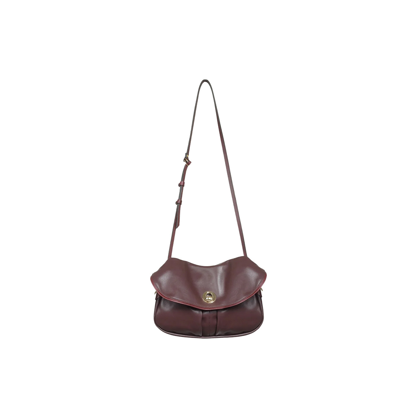 Bleu de Chauffe S Janice Smooth Leather Musette Bag