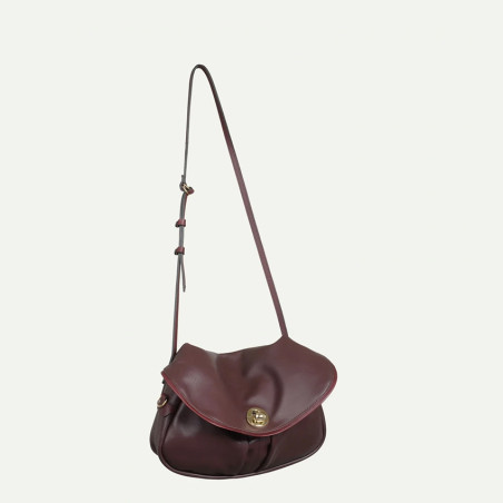 Bleu de Chauffe S Janice Smooth Leather Musette Bag
