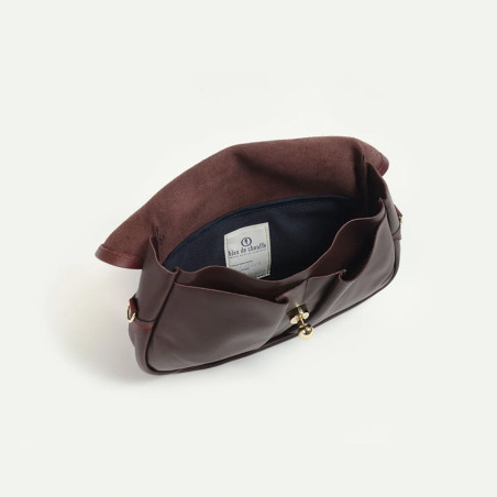 Bleu de Chauffe S Janice Smooth Leather Musette Bag