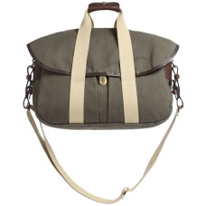 Bleu de Chauffe Business Musette Cotton and Kaki Leather BM
