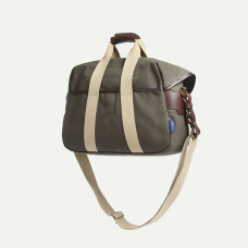 Bleu de Chauffe Sac Business Musette Coton et Cuir Kaki Bm dos