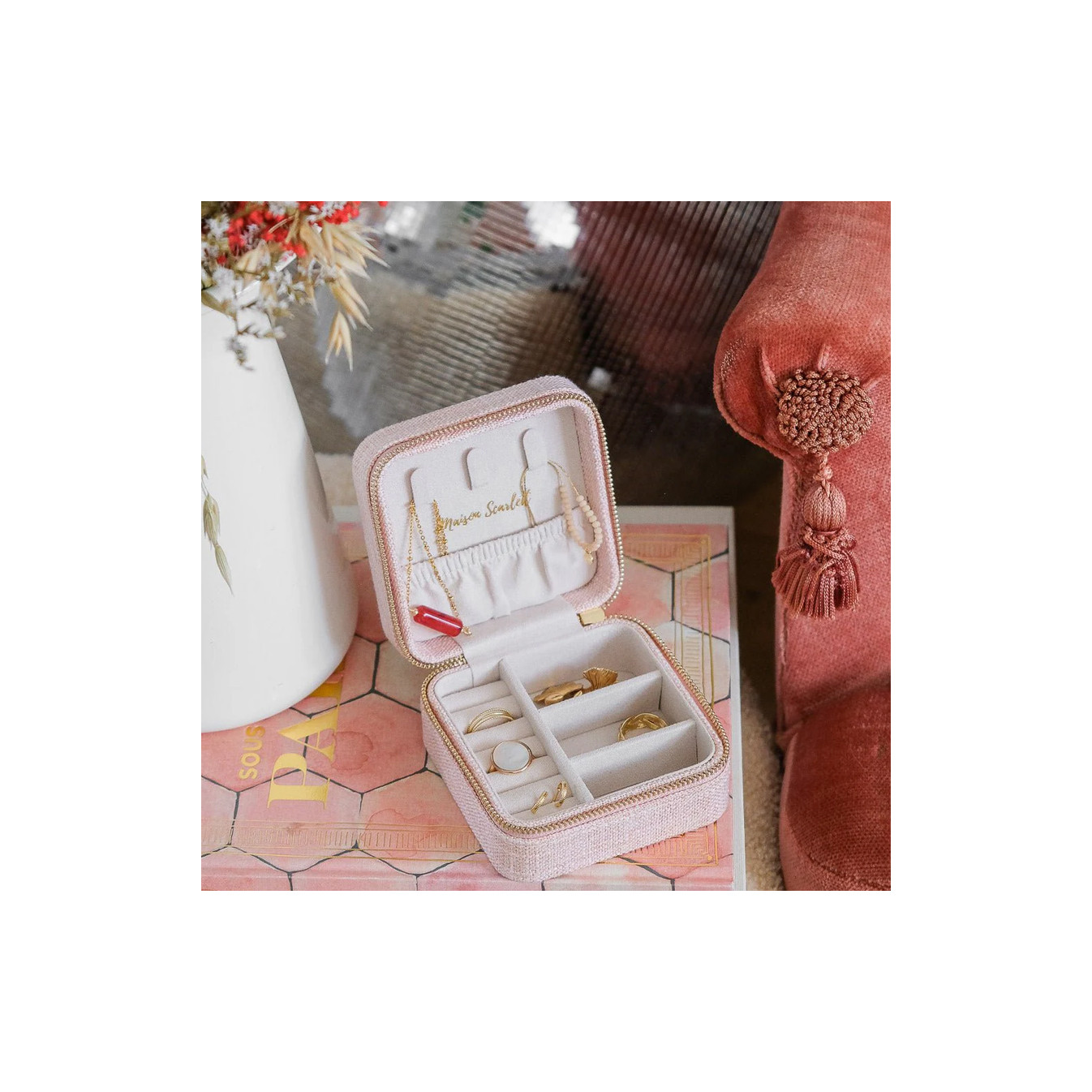 Scarlett Corinne House Lin Rose Jewelry Travel Box