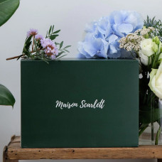 Maison Scarlett Louise Velvet Côtelé Green Jewelry Box