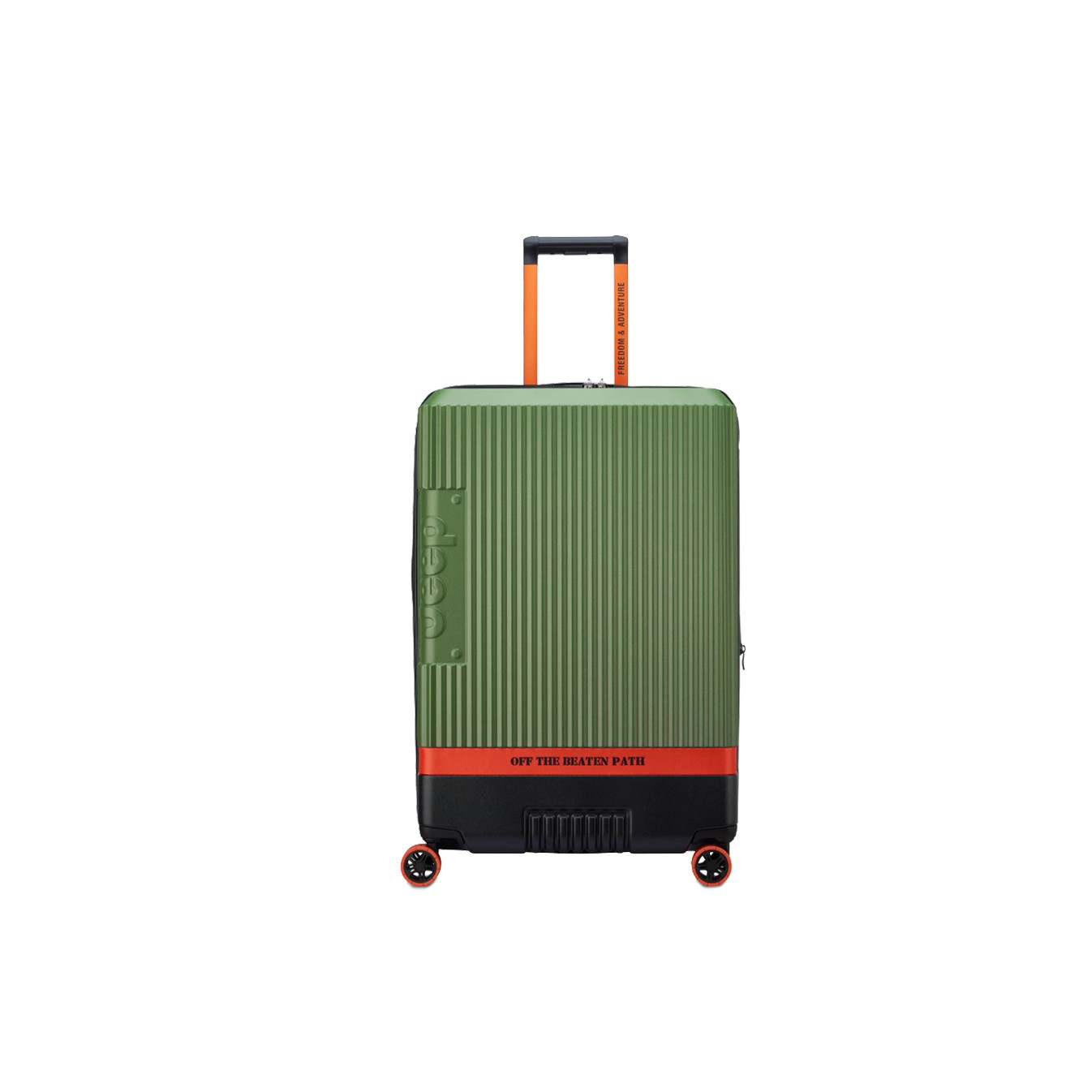 Delsey Jeep L Expandable Suitcase 4 Wheels TSA 76cm Green
