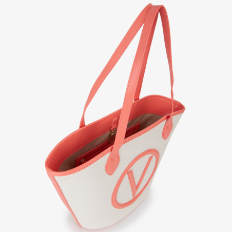Valentino Convent' Sac Shopping Natural/Coral ouvert
