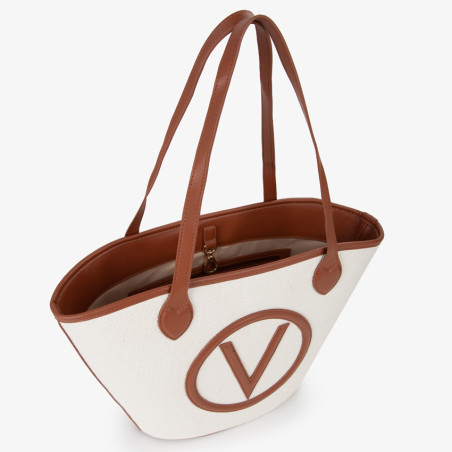 Valentino Convent' Sac Shopping Natural/Cuoio ouvert