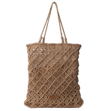 Biba Metal Sonora Tote Bag in Woven Cotton