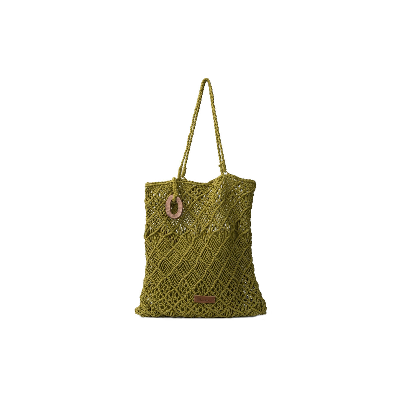 Biba Sonora Woven Cotton Tote Bag Pistachio