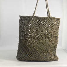 Biba Sonora Woven Cotton Tote Bag Brown