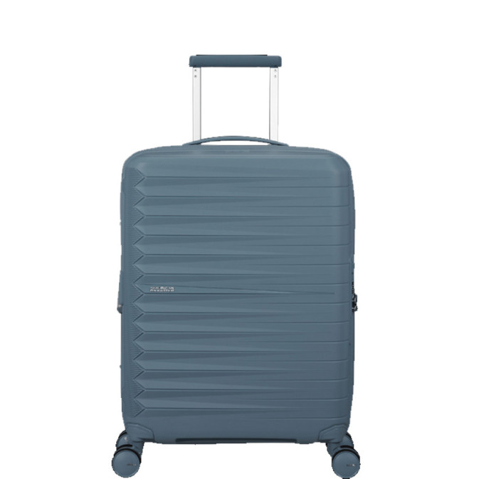American Tourister Fastforward Cabin Suitcase Trolley 4 Wheels Stee...