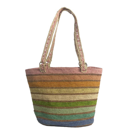 Palmynala Rainbow Woven Tote Bag