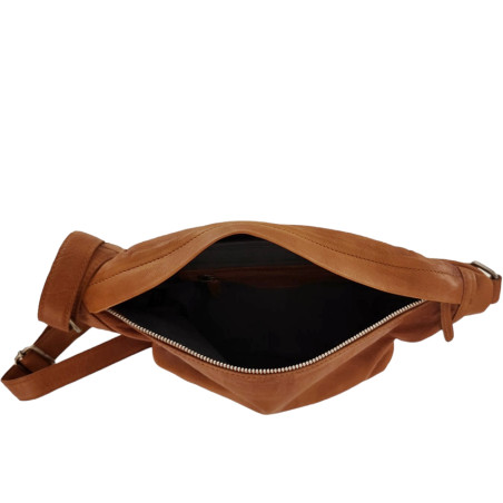 Léa Toni Joana Banana Bag XL Cognac