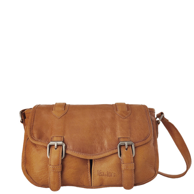 Léa Toni Mini Loa B Postman Bag Cognac