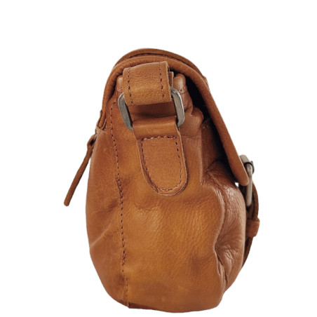 Léa Toni Mini Loa B Postman Bag Cognac