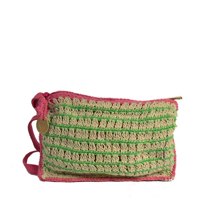 Le Voyage en Panier Colorette Baby Carrier Woven Cotton Pink Green