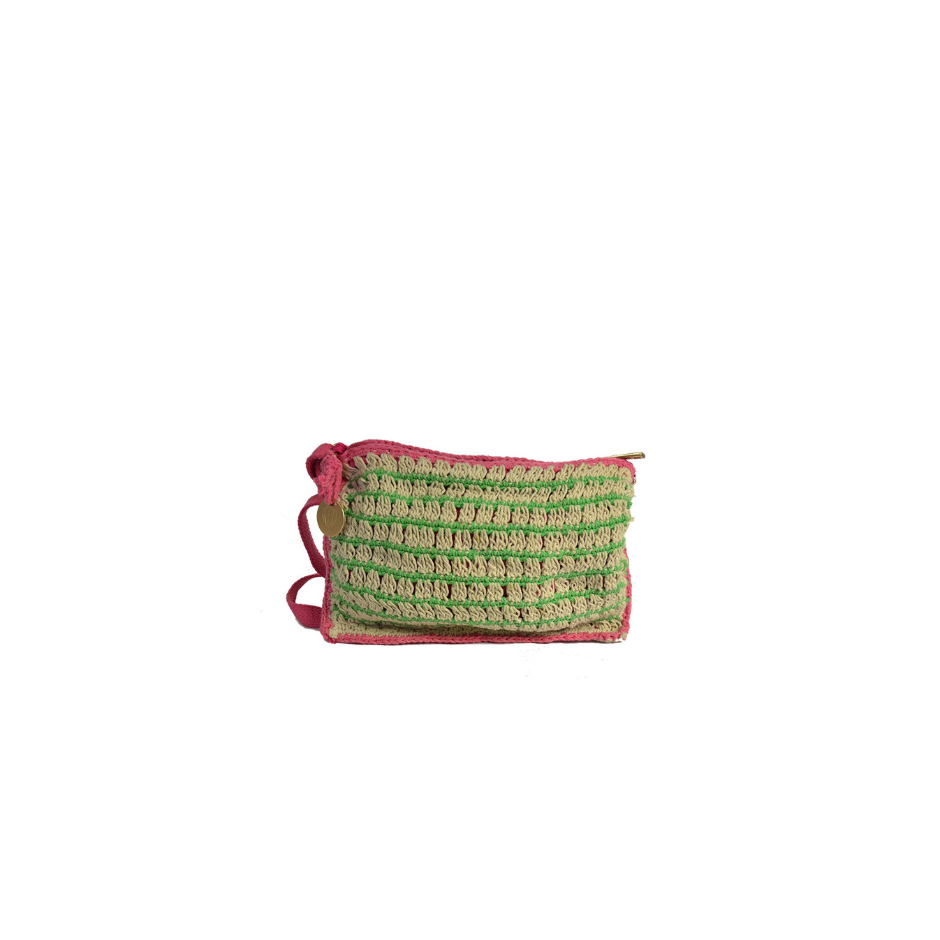 Le Voyage en Panier Colorette Baby Carrier Woven Cotton Pink Green