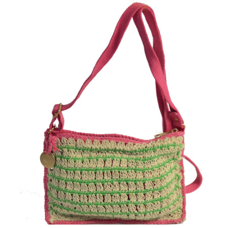 Le Voyage en Panier Colorette Baby Carrier Woven Cotton Pink Green