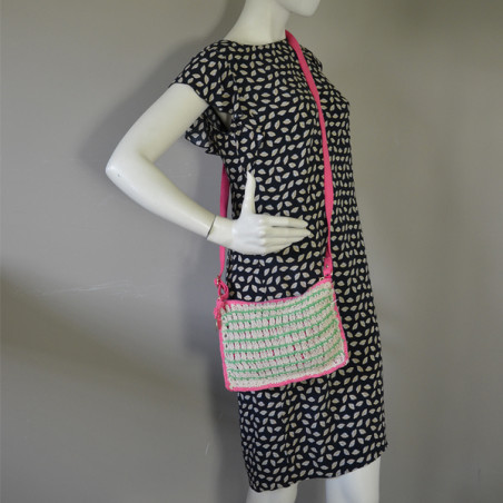 Le Voyage en Panier Colorette Baby Carrier Woven Cotton Pink Green