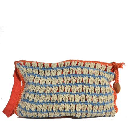 Le Voyage en Panier Colorette Baby Carrier Woven Cotton Orange Blue