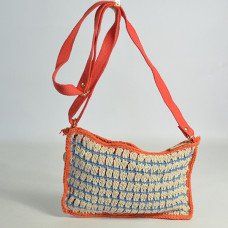 Le Voyage en Panier Colette Sac Trotteur Coton Tissé Orange Bleu dos