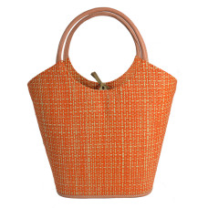 Le Voyage en Panier Pinup Tote Bag Ruffled Orange