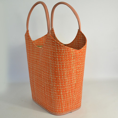 Le Voyage en Panier Pinup Cabas Rabane Orange cote