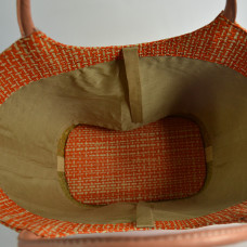 Le Voyage en Panier Pinup Tote Bag Ruffled Orange