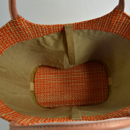 Le Voyage en Panier Pinup Cabas Rabane Orange ouvert