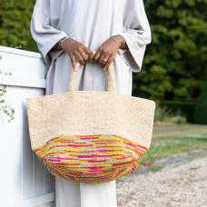 Sovani Hanna L Natural Raffia Shopping Bag