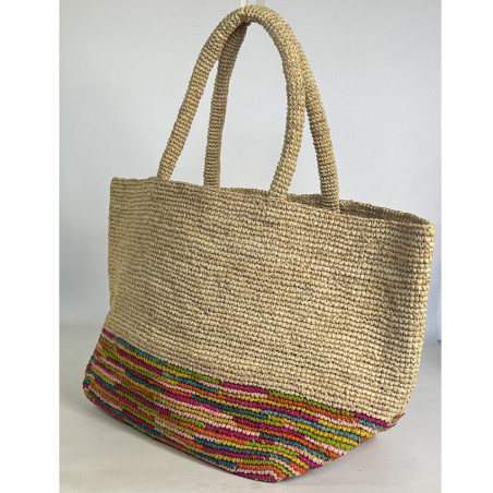Sovani Hanna L Natural Raffia Shopping Bag