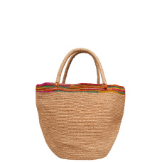 Sovani Matou Handbag Made of Natural Raffia/Multi