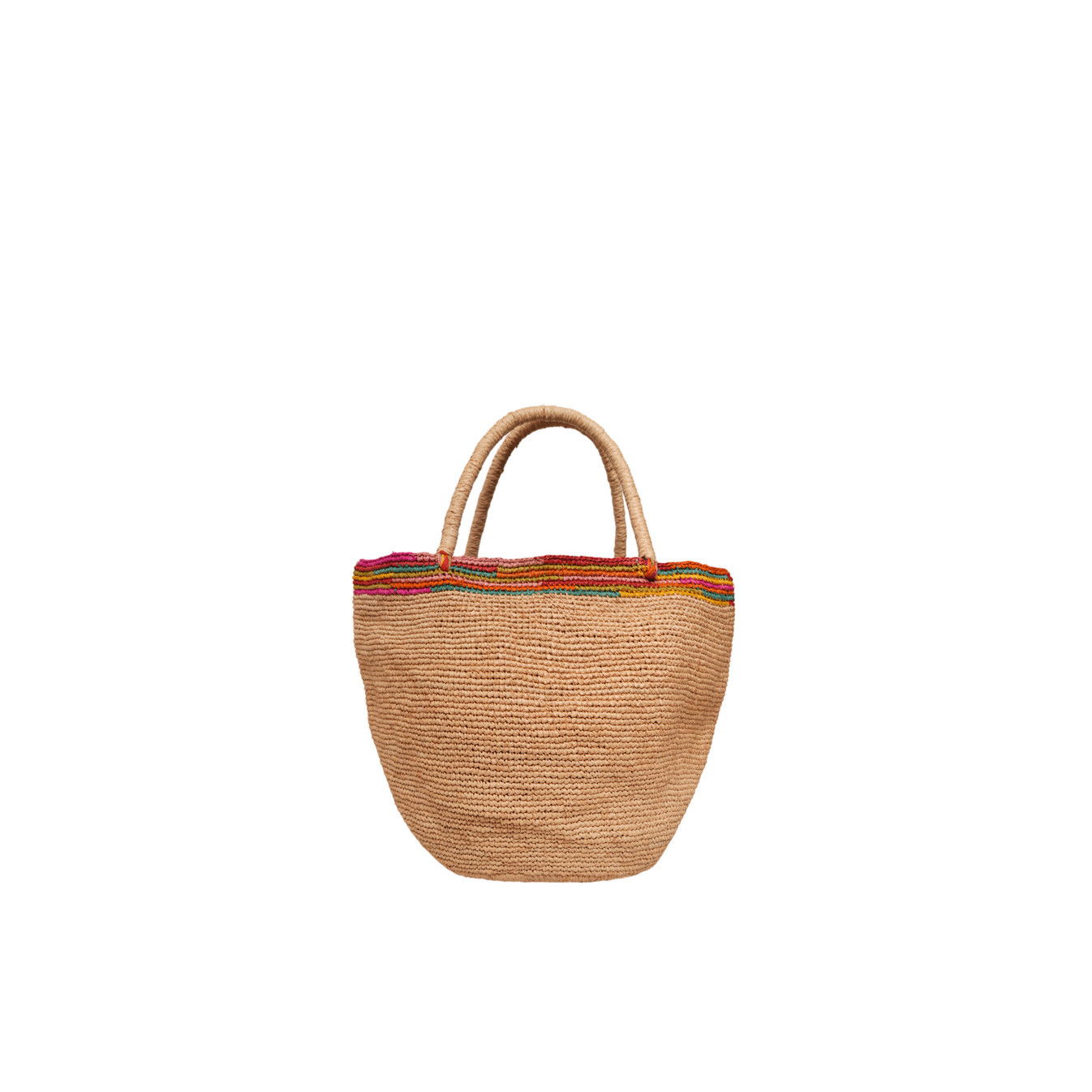Sovani Matou Handbag Made of Natural Raffia/Multi