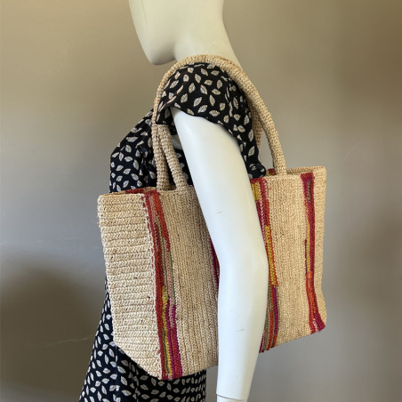 Sovani Sissi L Raffia Tote Bag Natural/Multi