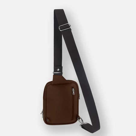 Ateliers Fourès Baroudeur Sacoche Homme Cuir Euripide F9404 Cognac