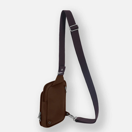 Ateliers Fourès Baroudeur Sacoche Homme Cuir Euripide F9404 Cognac