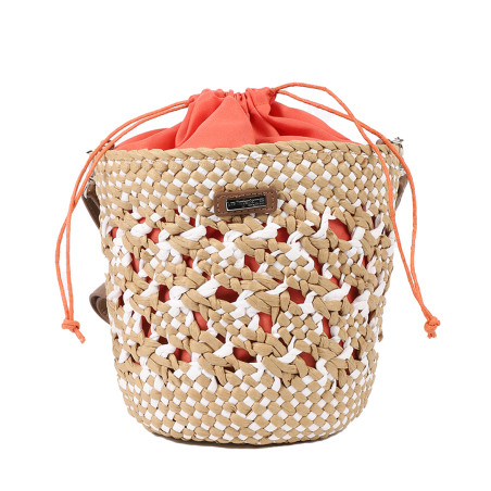 Les Tropéziennes Clay Small Bucket Paper White Bag