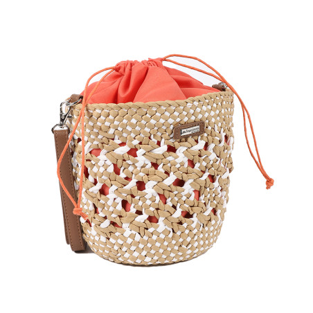 Les Tropéziennes Clay Small Bucket Paper White Bag
